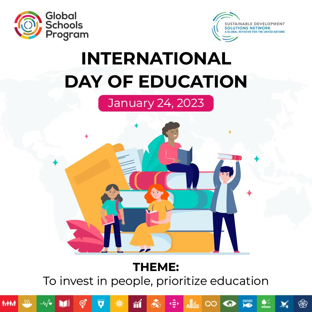 📣 Happy #InternationalEducationDay! 
This #InternationalEducationDay we would like to know you and celebrate you. Reply to this tweet to share with us how you or your community is prioritizing education!”
#EducationInFocus