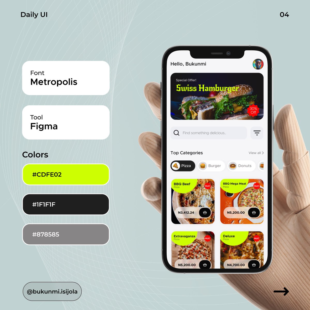 IsijolaBukunmi's tweet photo. Daily UI #1
Please share your thoughts ๐ค
#dailyui #uiuxdesigner #uiux #mobileapp #foodapp #uidesignspattern #uiinspiration #designer #mobileinteraction #interface #interfacedesign #userinterface #userinterfacedesign https://t.co/u5nfQq8IxH