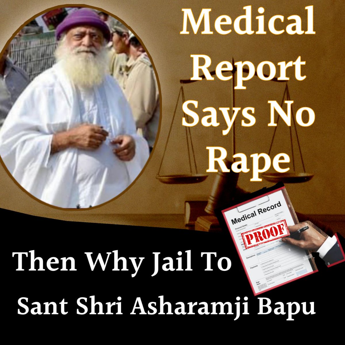 ysspuneofficial's tweet photo. There are so many 
#EvidenceOfInnocence in Sant Shri Asharamji Bapu Ji's  case. One of them is medical report which clearly shows the innocence.
JUSTICE For Bapuji ASAP
Bapuji Ko Riha Karo https://t.co/pUuPCNMsLU