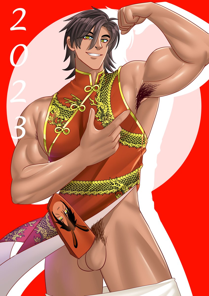 KS045Art's tweet photo. And NSFW version 😆

Who want to get lucky money from the dragon boy~~ 🧧

#bara #muscle #nsfw #LunarNewYear2023 #LunarNewYear #KiteTrail https://t.co/5cevuhXFH4