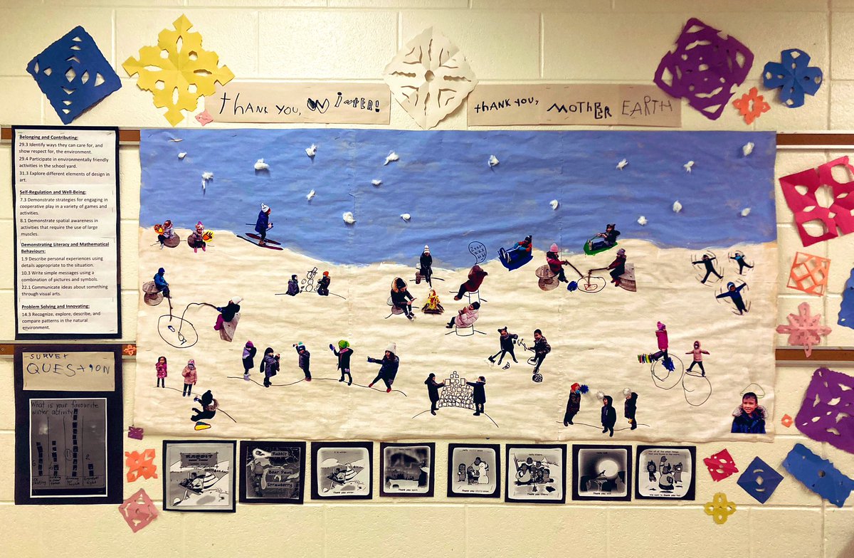 F_Garofalo1's tweet photo. Exploring #Winter through an #Indigenous lens 🔎❄️🪵☃️ @chadesolomon @IndigenousON @Equity_TCDSB @TCDSB
#Seasons #WinterMural #ThankYouMotherEarth #NaturalBeauty #RabbitAndBearPaws #Gratitude #WinterActivities #StoryTelling #4Frames #Survey #MathIsEverywhere https://t.co/7gyeA0KIch