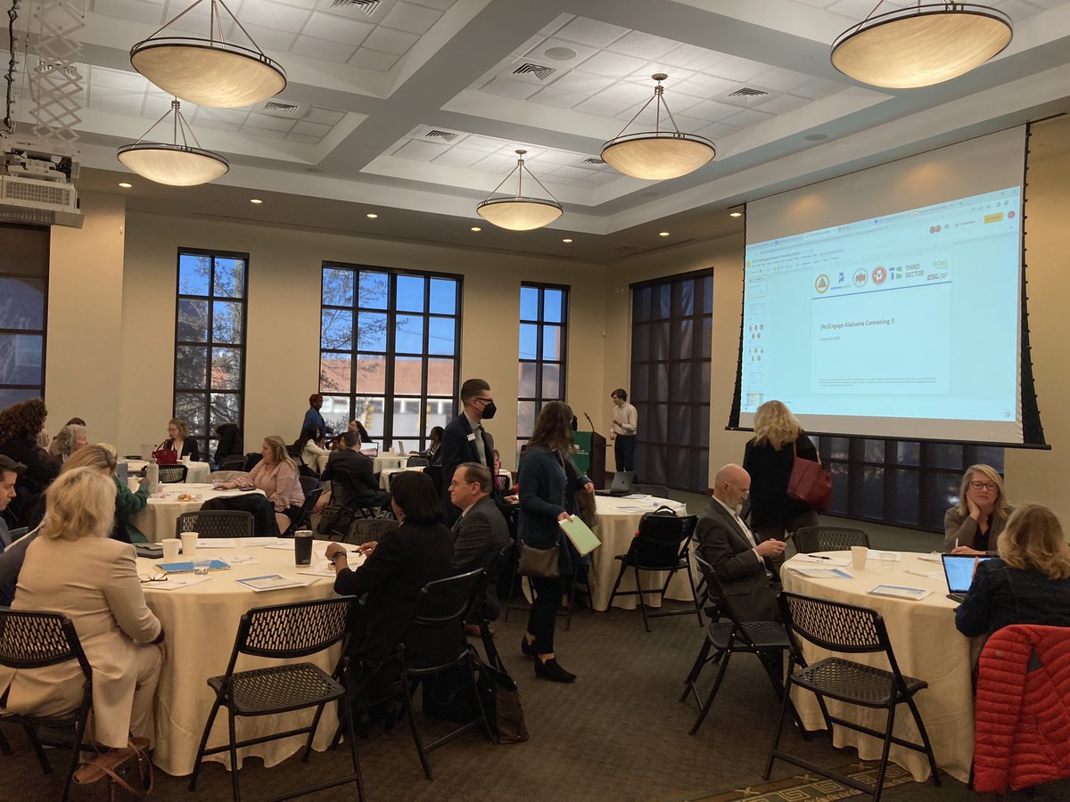 AlyshaWrites's tweet photo. Excited to kick off our 3rd #ReEngageAL convening #Birmingham! 9 public IHEs have gathered to improve the experience of - and outcomes for - #adultlearners across the state of #Alabama led by @ACHE_EDU @alabamapossible @GovernorKayIvey (GOEWT) &amp; @ALWorksSystem! https://t.co/PnSLlUokYj