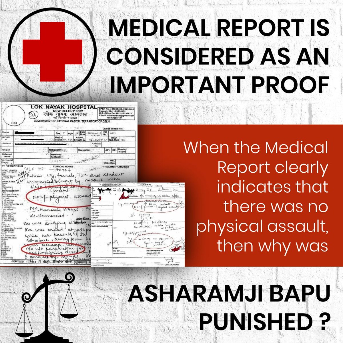 AbhilashaThakk2's tweet photo. #EvidenceOfInnocence
Sant Shri Asharamji Bapu केस में संत निर्दोषता का सबसे बड़ा सबूत है लड़की की मेडिकल जाँच रिपोर्ट, जिसमें लिखा है लड़की दुष्कर्म पीड़िता नहीं है, देश माँगे
JUSTICE For Bapuji ASAP !
Bapuji Ko Riha Karo https://t.co/FRfenbDIAc