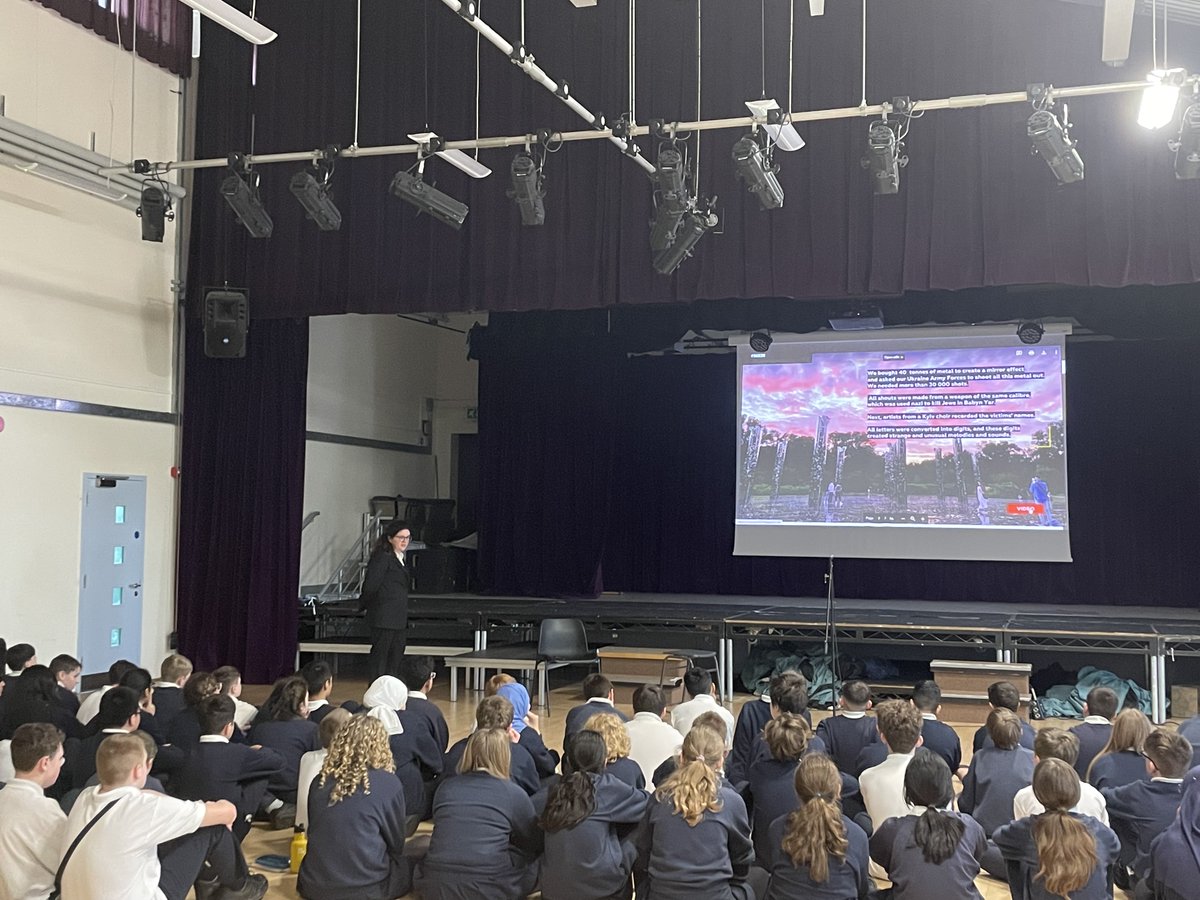 BrundibarF's tweet photo. Brundibár Arts Festival isn't just about concerts - it's also about education. Yesterday, we did 4 workshops at @GosEastMiddle, all about remembering the Holocaust and working towards a better future. Sharing this message is such an important part of what we do! #HMD2023 https://t.co/b0900NbXDT