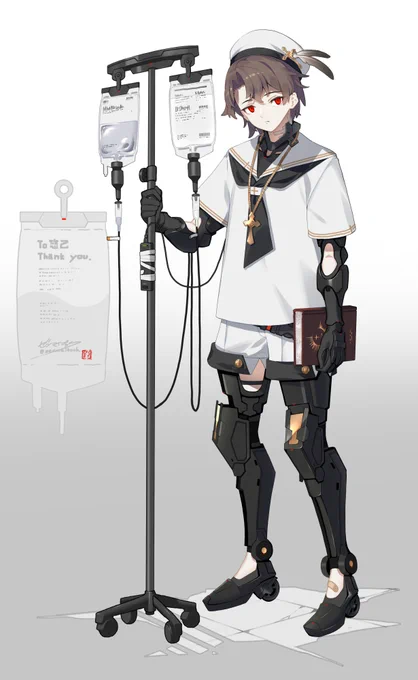 Skebで描かせていただきました。病弱な男の子がパワードスーツに頼って生活しているという設定がとても好みでした。久々に男の子が描けてすっごく楽しかったです。リクエストありがとうございました。 