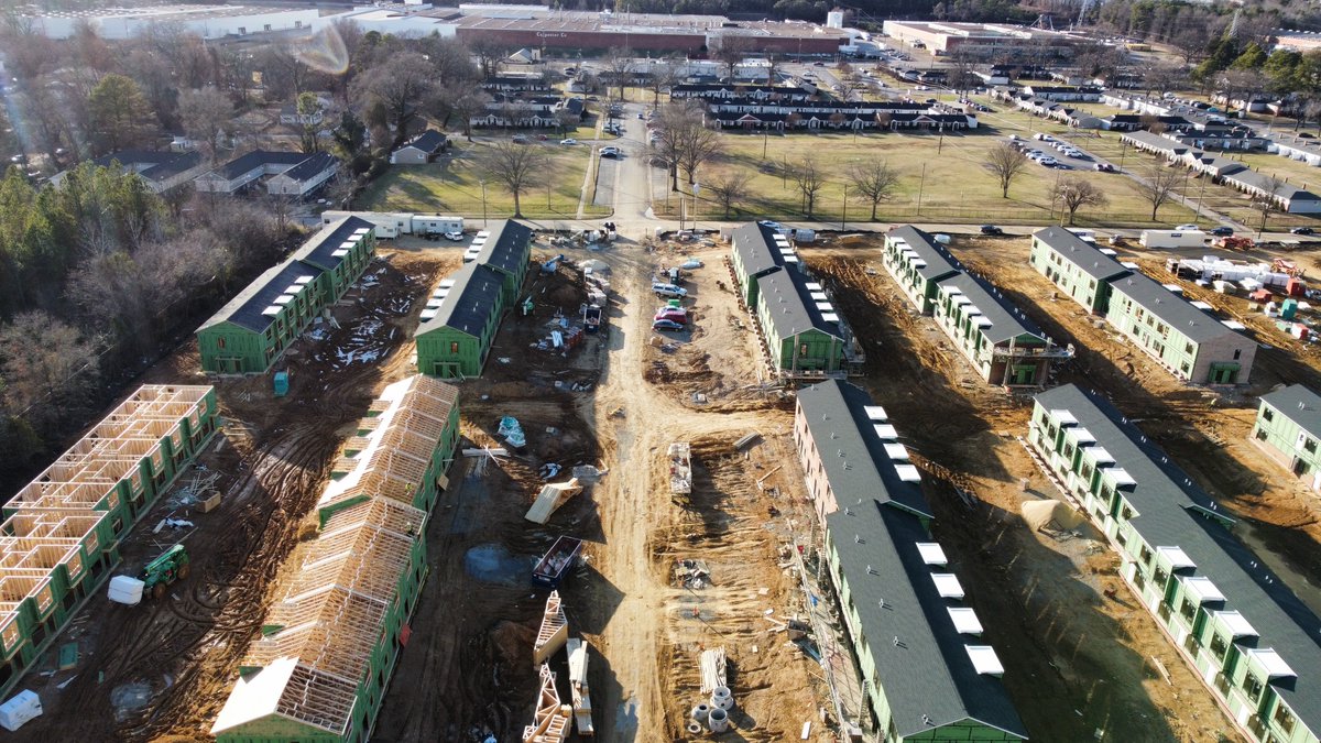 DakotaPartners_'s tweet photo. Residents will begin to call Brady Square home in late 2023. Until then, our crews have lots of work to do - check out the progress in these incredible aerial shots of the 21.9 acre site! #DakotaDevelopments #CreatingHousingThatMatters #aerialphotography #affordablehousing #LIHTC https://t.co/iyWKV0BVEN