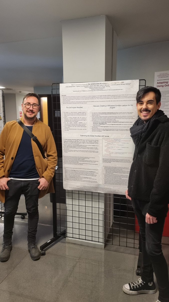 anasfkhan's tweet photo. Extremely happy to be presenting our work on the creation of an Old English Wordnet at the Global Wordnet conference with @Racrugon and @minaya_fran #GWC2023 #OldEnglish #wordnet https://t.co/9qHQWl5xxD