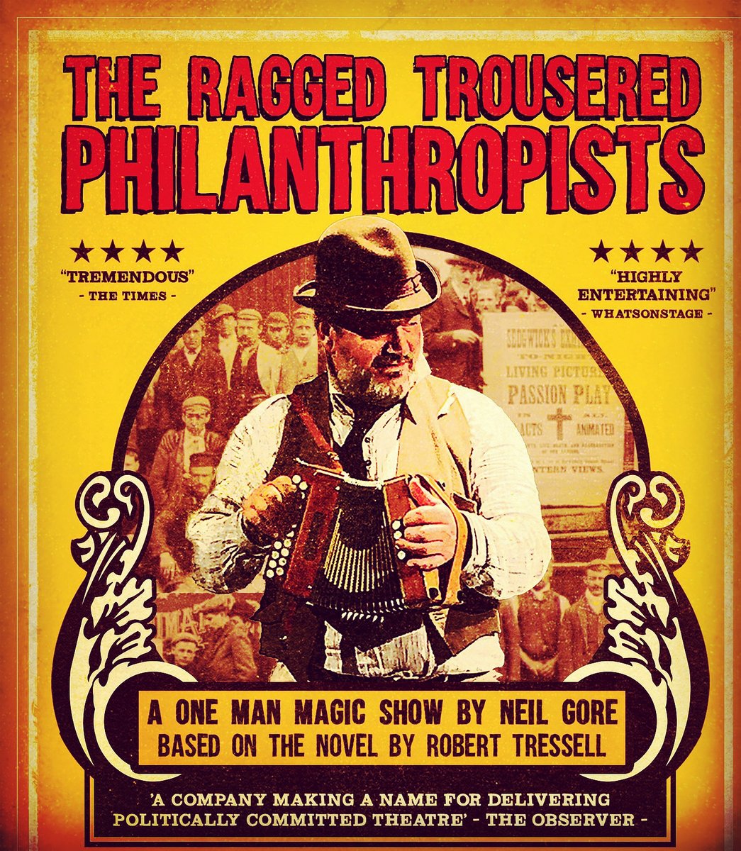 Our show critically acclaimed show 'The Ragged Trousered Philanthropists'  STARTS NEXT WEEK 
Feb 
2 <a href="/WortleyHall/">Wortley Hall</a>
3 <a href="/Staff_Gatehouse/">Gatehouse Theatre</a>
15-18 <a href="/GreenwichTheatr/">Greenwich Theatre</a> 
23 Fenton Town Hall Stoke-On-Trent 
24 Spring Bank Arts Centre New Mills 
25  St Leonards Mission Church  Chesterfield