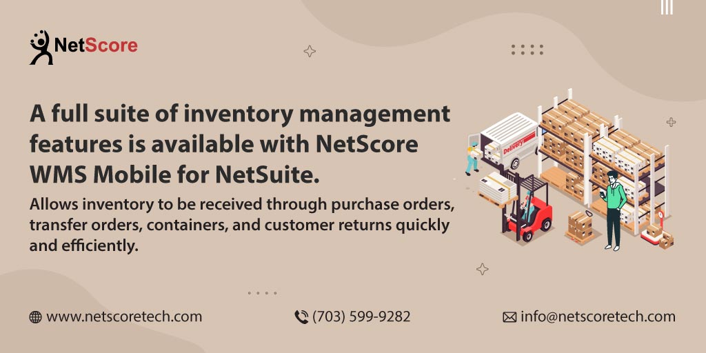 NetScoreTech's tweet image. Ensures quick and efficient inventory receipt through purchase orders, transfer orders, containers, and customer returns using NetScore #WMS Mobile for NetSuite.
Demo video: bit.ly/3R0foeV
#netsuitewholesaledistribution #NetScoreWMS #netsuitewms #inventory