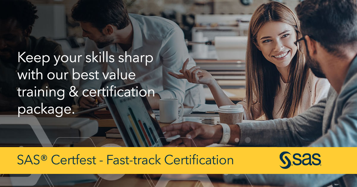 SassyGeorg's tweet image. SAS Certfest is now open for registration. Fast-track your career with our best value training and certification package.
sas.com/gms/redirect.j…
#SASCertFest #LearnSASOnline #DataSkills #SASProfs