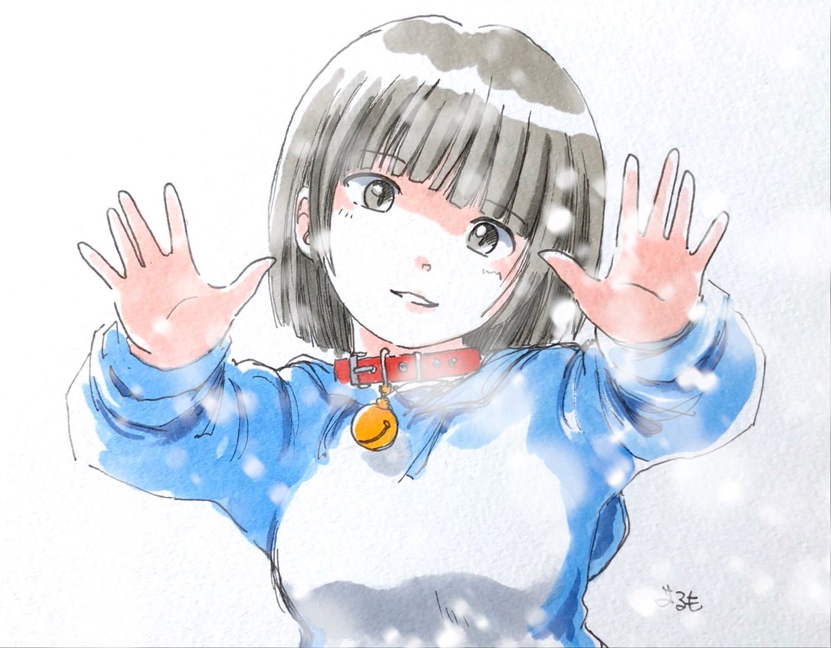 「#雪の日に見てほしい絵をどうぞ#ノラえもん です(=゜ω゜)ノ 」|まるも☆『きゃぴ』Kindle版発売中！のイラスト