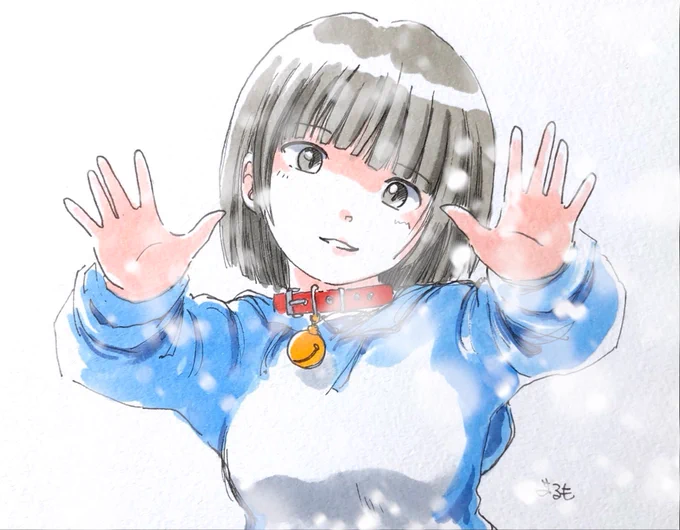 #雪の日に見てほしい絵をどうぞ#ノラえもん です(=゜ω゜)ノ 