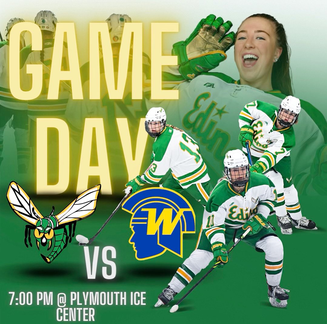 Who’s ready for another GAME DAY!!! 🐝

🆚 <a href="/WayzataVSquad/">Wayzata Girls Hockey</a> 
⏰ 7pm
📍 Plymouth Ice Center
💻 MNHockey.TV