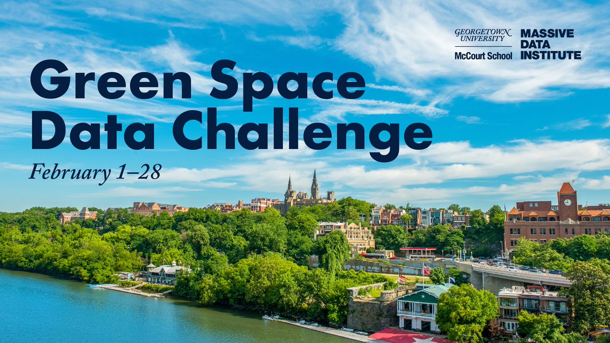 We’re only one week out! If you’re a data science student or early career professional, join us and show off your skills in @MassiveData_GU's Green Space Data Challenge. Follow this link to get all the details and register to participate: bit.ly/3W76Nc7