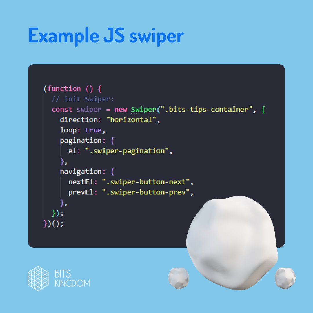 BitsKingdom's tweet photo. Follow the tips of our #devexpert to create the perfect sliders in a short amount of time! β·
#bitstips #bkhacks #codingtips #100daysofcode #CodeNewbie #devslife #codingtip #programmingtips