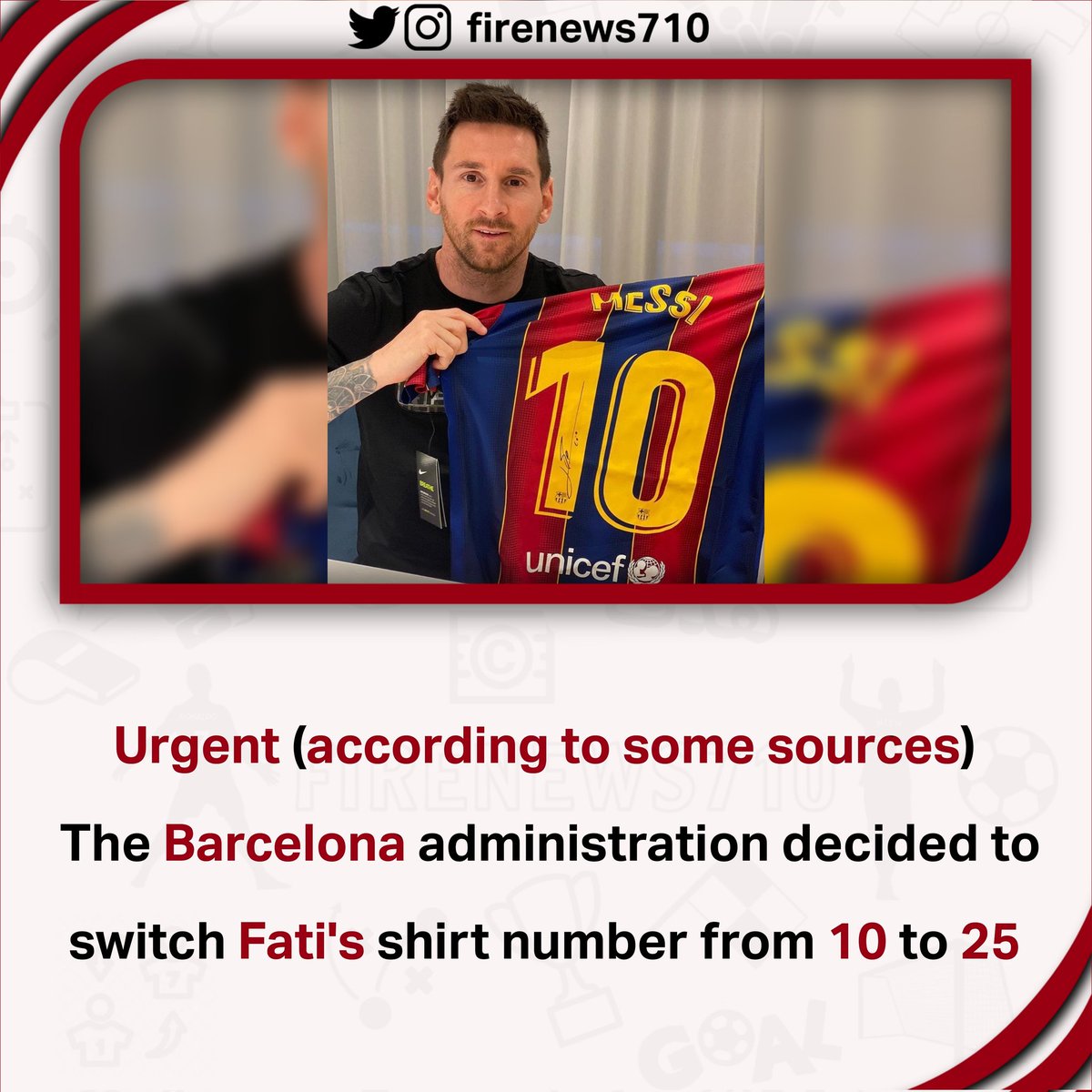 For reasons that seem known 😉

#sport #foot_ball #football #barcelona #FCBarcelona #messi #leomessi #10