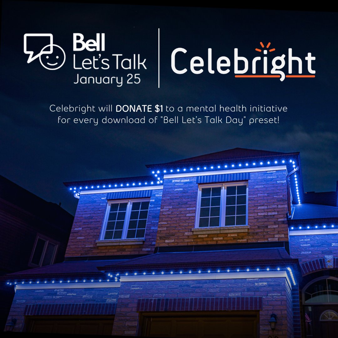 #BellLetsTalk #BellLetsTalkDay #mentalhealth #celebright #celebrightlighting #permanentlighting #permanentlights