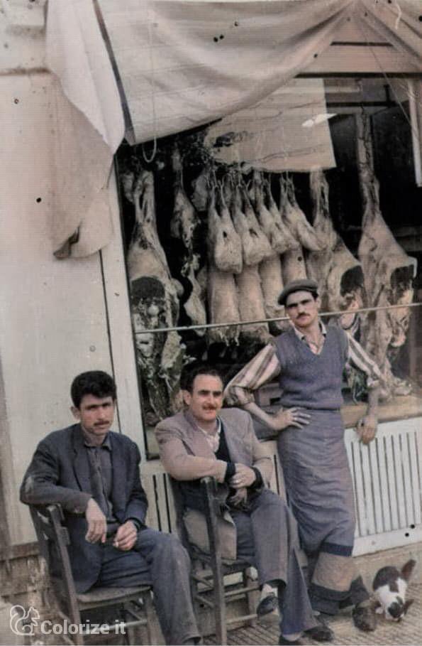 Bornova'da bir kasap, 1960'lı yıllar.