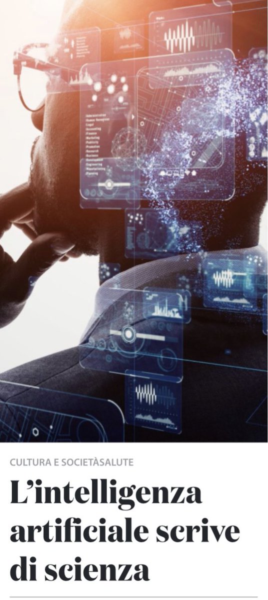 1️⃣ Se guido un chatbot a scrivere un articolo, chi lo firma? Chi è l’autore?

2️⃣ Se un chatbot plagia un altro autore, di chi è la colpa?

3️⃣ Se un paper scritto da un chatbot non ha nulla di originale, chi lo distingue da milioni di articoli inutili?

sentichiparla.it/salute/lintell…