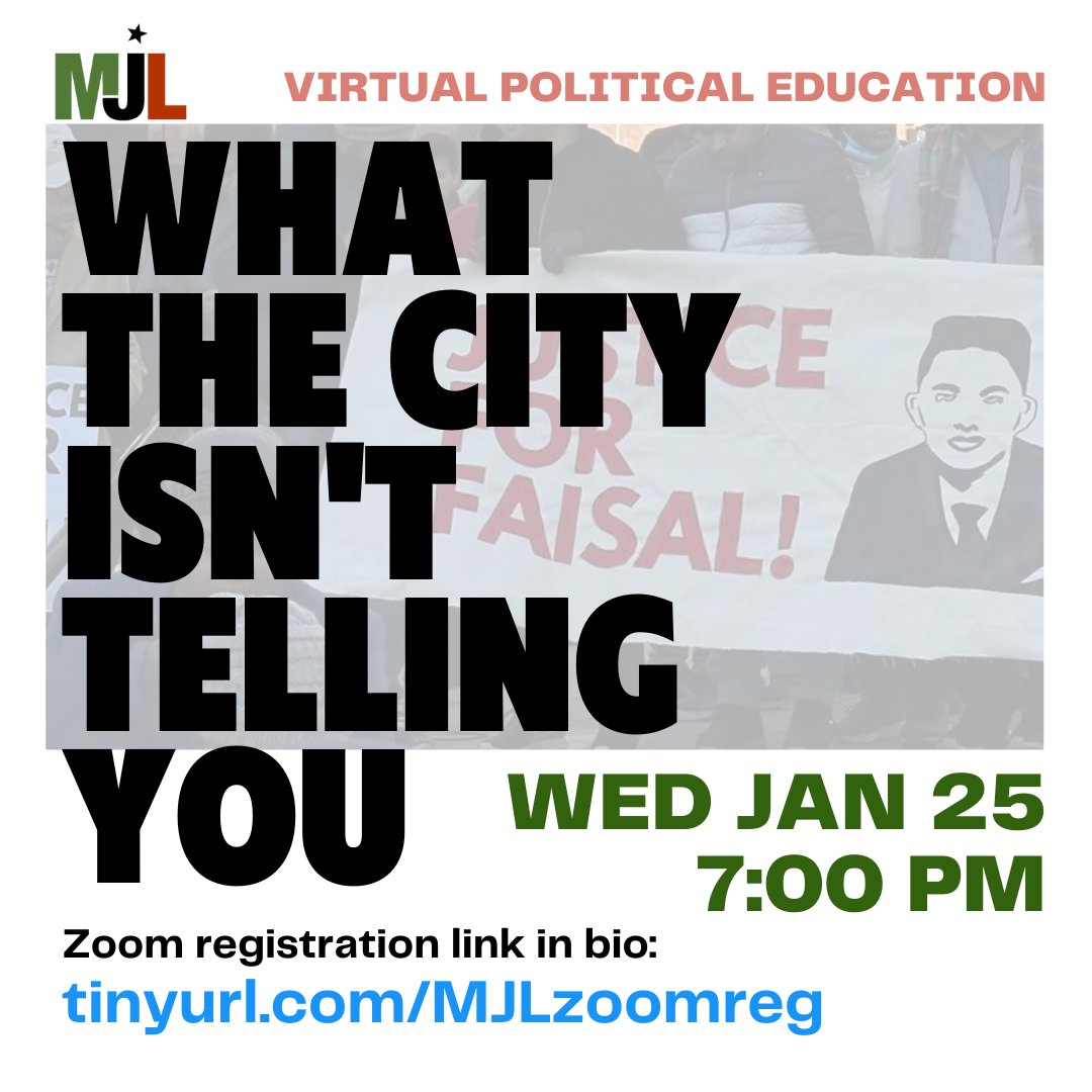 If you're tired of hearing the copaganda and the doublespeak from Cambridge about the police killing of Sayed Arif Faisal, join the <a href="/MuslimJustice/">MuslimJusticeLeague</a> teach in tomorrow! 
#justiceforfaisal
What the City Isn't Telling You tinyurl.com/MJLzoomreg