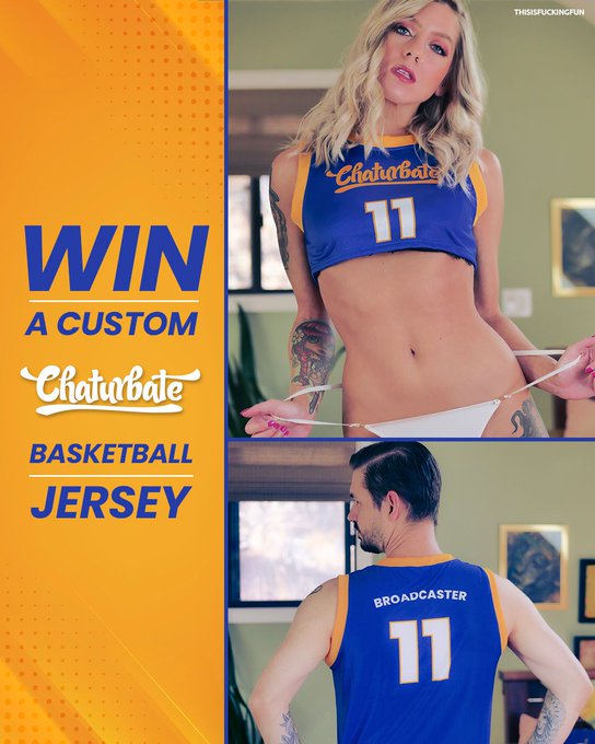 Retweet this post and we'll be selecting two lucky winners to win a #Chaturbate Basketball Jersey personalized