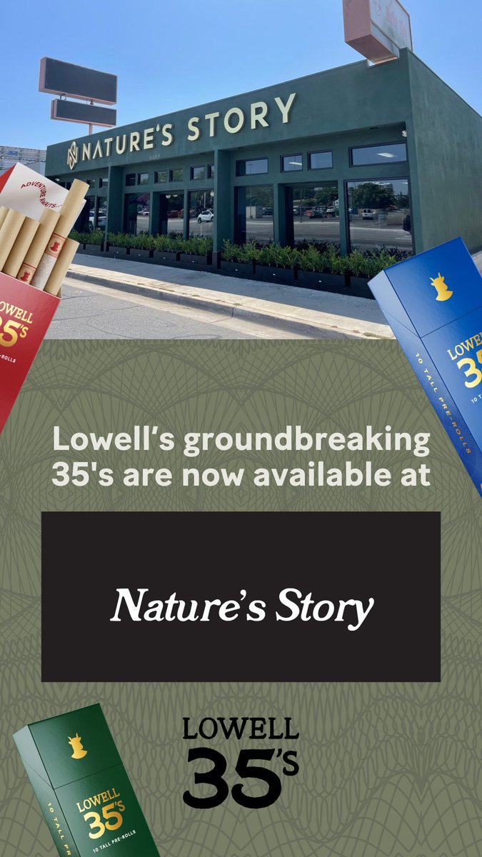 If you're in Woodland Hills, stop by Nature's Story! They currently have all six Lowell 35s blends in stock. 

#RolledSuperior