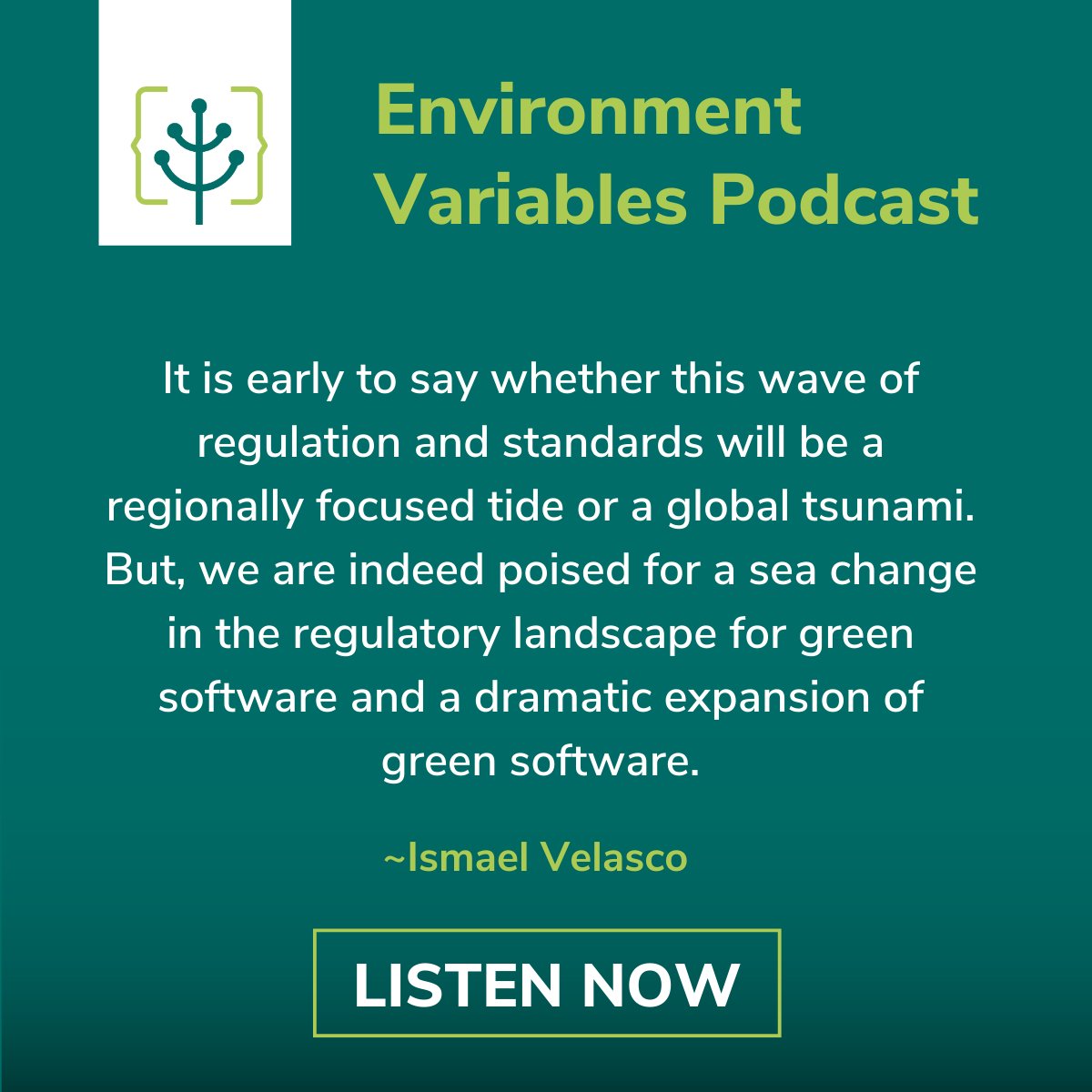 🤔 What do you know about #greensoftware regulation? 

Our latest episode of Environment Variables delves into this topic, and <a href="/DevOnAJourney/">Ismael Velasco</a> covers the wave of upcoming green software legislation and standards gaining momentum. 

Listen now ➡️ grnsft.org/podcast/ep16