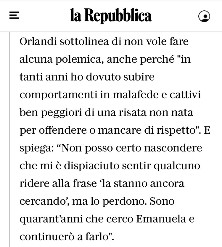 mdiparbleu's tweet photo. La classe nella risposta di Pietro Orlandi https://t.co/wZbnJjhuko