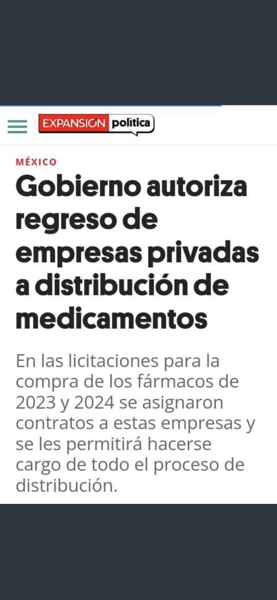 HectorParraRgz's tweet photo. La incapacidad del gobierno de la 4T es brutal. Después de 4 años @lopezobrador_ recula y vuelva autorizar el regreso de las farmacéuticas para que lo apoyen en reconstruir la cadena de suministros de medicamentos @PiperThread @Funesta https://t.co/VumzDR0BzI