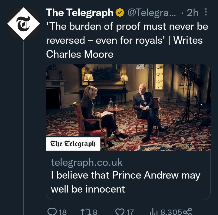 The irony of how the same media that have demonised Harry & Meghan with the help of the Royal Family (sorry Palace Sources) will soon tell you that Andrew is innocent and he is being set-up. Remember, the RF have no power - so they claim. 
#Spare #RoyalFamily #RoyalFamilyLied