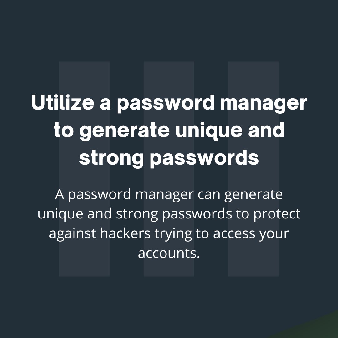 Securing your online accounts is crucial to protecting your personal information. Here are a few tips to help you do just that. #dataprivacyweek

#cyberresilience #dataprotection