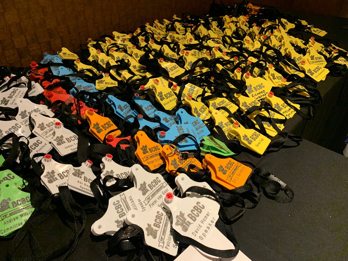 A lot of tags for the delegates of <a href="/CattleBreeders/">British Cattle B C</a> 
#sponsors #caisleytags #BCBC23