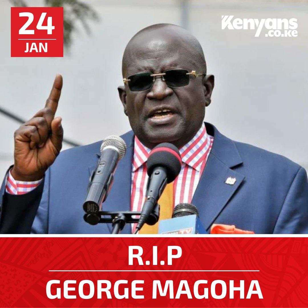 Former Education CS George Magoha has succumbed to cardiac arrest.
This comes a week after he joined Maseno University as the Professor of Surgery.
May his soul Rest in Peace 🙏🏿