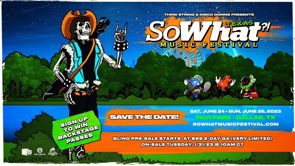 sowhatmusicfest's tweet photo. HERE. WE. GO.

✅ Cheaper Tickets ($99 Early Bird)
✅ 2-Day Festival
✅ Big Kick Off Events on Friday
✅ Two Indoor Stages
✅ One Big Outdoor Stage
✅ Mixed Genres
✅ Vendors &amp; Attractions
✅ Right in the Heart of Dallas
✅ Amazing New Partner

🪩🤘🏼 https://t.co/KPs3L4zYkP https://t.co/yc4T36ZnKS