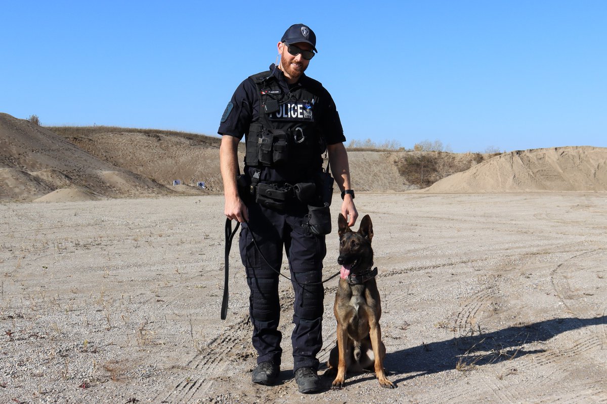 lpsmediaoffice's tweet photo. Last week, the London Police Service Canine Unit welcomed two new crime fighting duos to the team! Meet Cst Wattie and his partner PSD Hank & Cst Thorner and his partner PSD Memphis. They are out patrolling the streets of #LdnOnt, ensuring safety for all. ๐ ๐พ ๐ฎ https://t.co/0bOyGgytwC