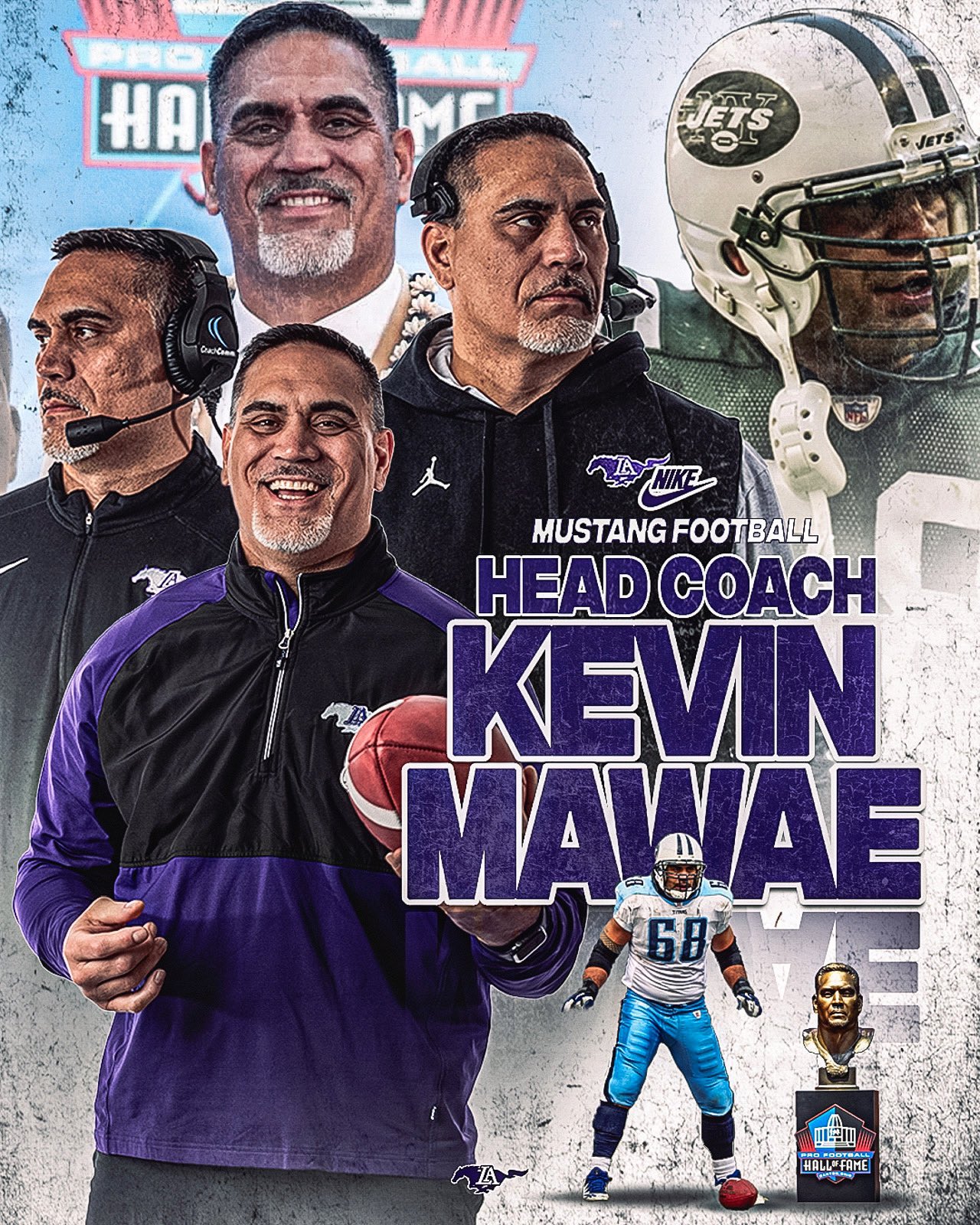 Lipscomb Academy Football on X: "Mustang Nation! Please join us in welcoming our new head coach leader of the Mustang Program, Coach Kevin Mawae! https://t.co/99TWwO9vf5" X