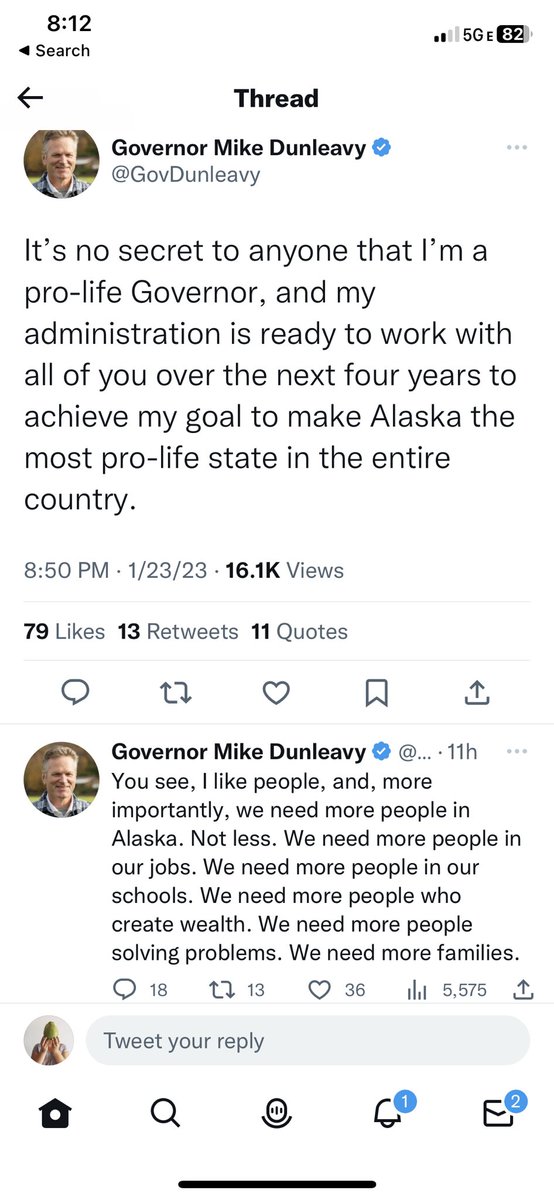megan_mrholland's tweet photo. This is the the hottest take I’ve seen on Alaska’s net out migration problem yet.

Why make our state a more desirable place to live when we can just force pregnancy on people? Problem solved. https://t.co/h4trnRUr5X