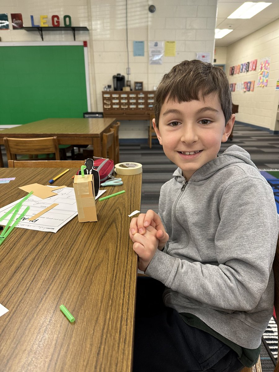 I always look forward to MLK Day. Second grade enrichment learned about Dr. King’s legacy and engineered a podium. Our engineers got creative and were precise! Each podium expressed individuality! #enrichment #MLKDay2023 <a href="/FSD_Scott/">Ms. Scott</a>