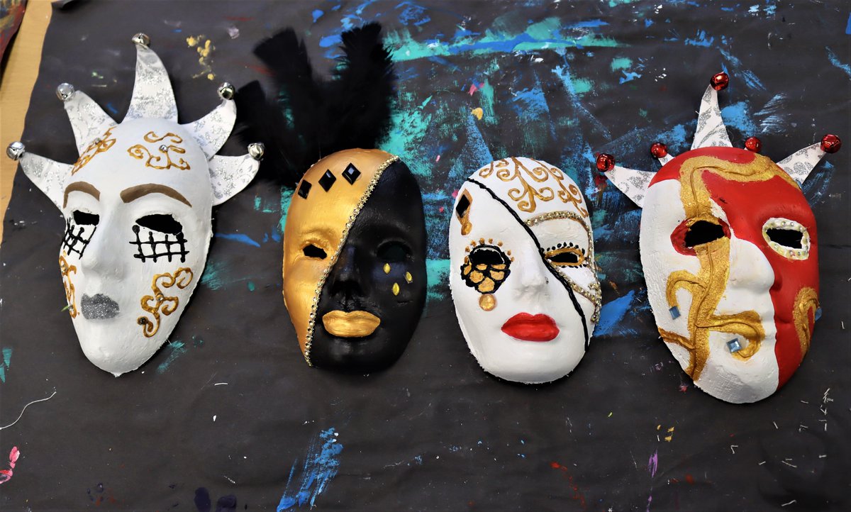 BallardSchool's tweet image. Upper Prep Art have created these incredible venetian masks as part of their current module. We think they are very impressive, albeit quite scary... 

#BallardArts #Art #VenetianMask #Venetian #Colour #MadeAtBallard #Prep