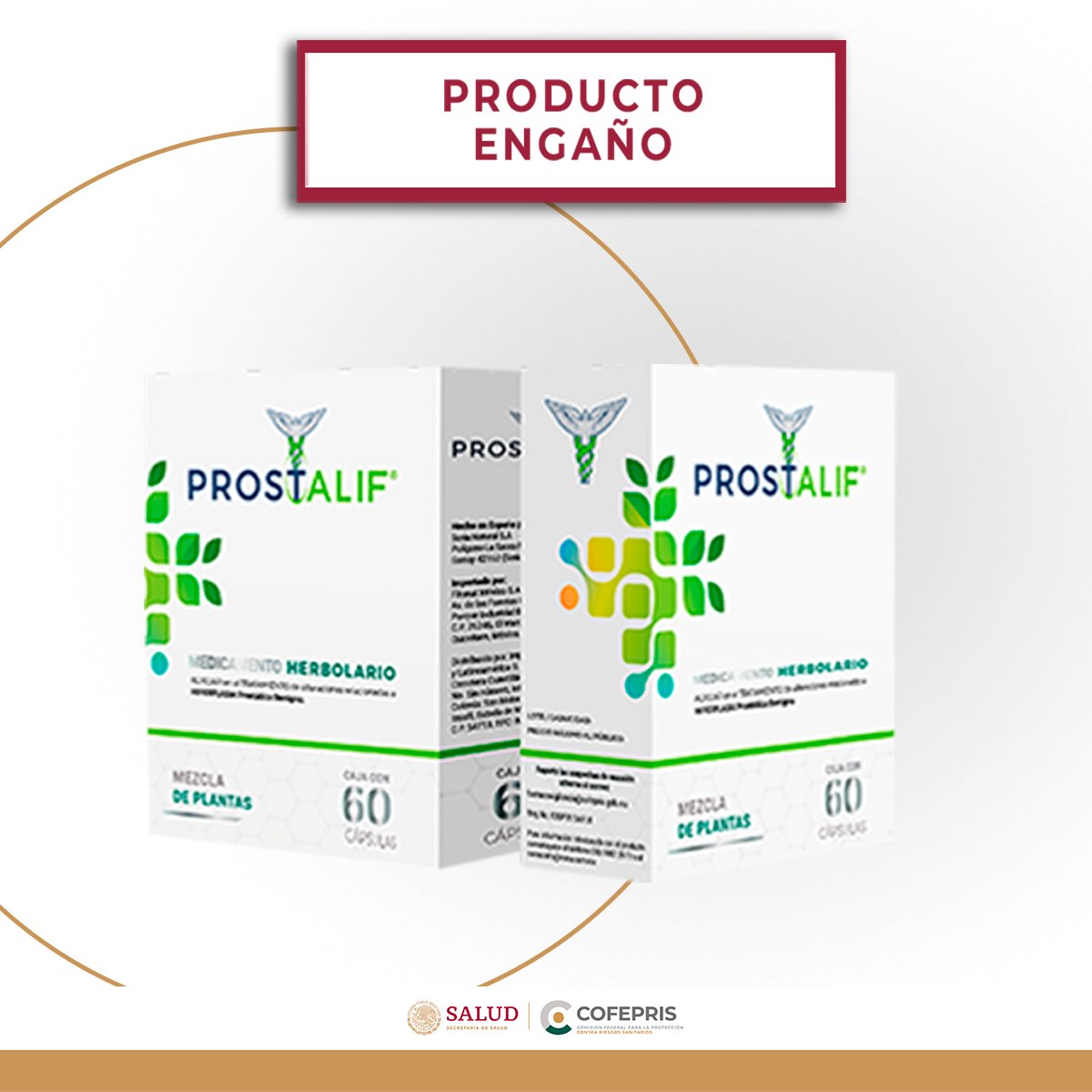 COFEPRIS's tweet photo. #AlertaSanitaria ⚠️Cofepris alerta sobre Prostalif por registro sanitario manipulado y permisos de publicidad ajenos, carece de estudios técnicos que avalen su calidad, seguridad y eficacia 

https://t.co/nKcvjgUMUR https://t.co/GkvSNcVb3j