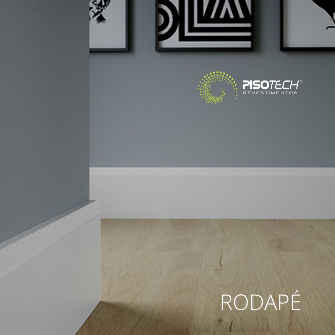 Pisotech's tweet image. Rodapés de poliestireno para os pisos Essence e Ambienta, fáceis de instalar e limpar, sendo o melhor complemento para um sistema perfeito de instalação.