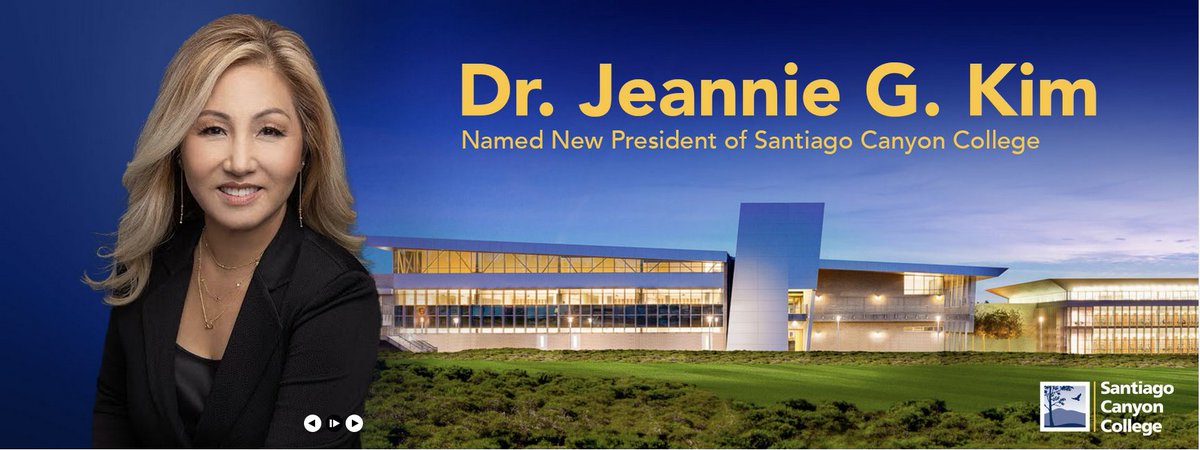 ahsieducators's tweet image. We are thrilled to announce that Dr. @jeannieghkim  has been appointed as the new president of @SantiagoCanyon  College (SCC)!
Help us wish a warm and much-deserved felicidades (congratulations) to our own Council member Dr. Jeannie Kim 🎉 
#ahsieeducators #santiagocanyoncollege
