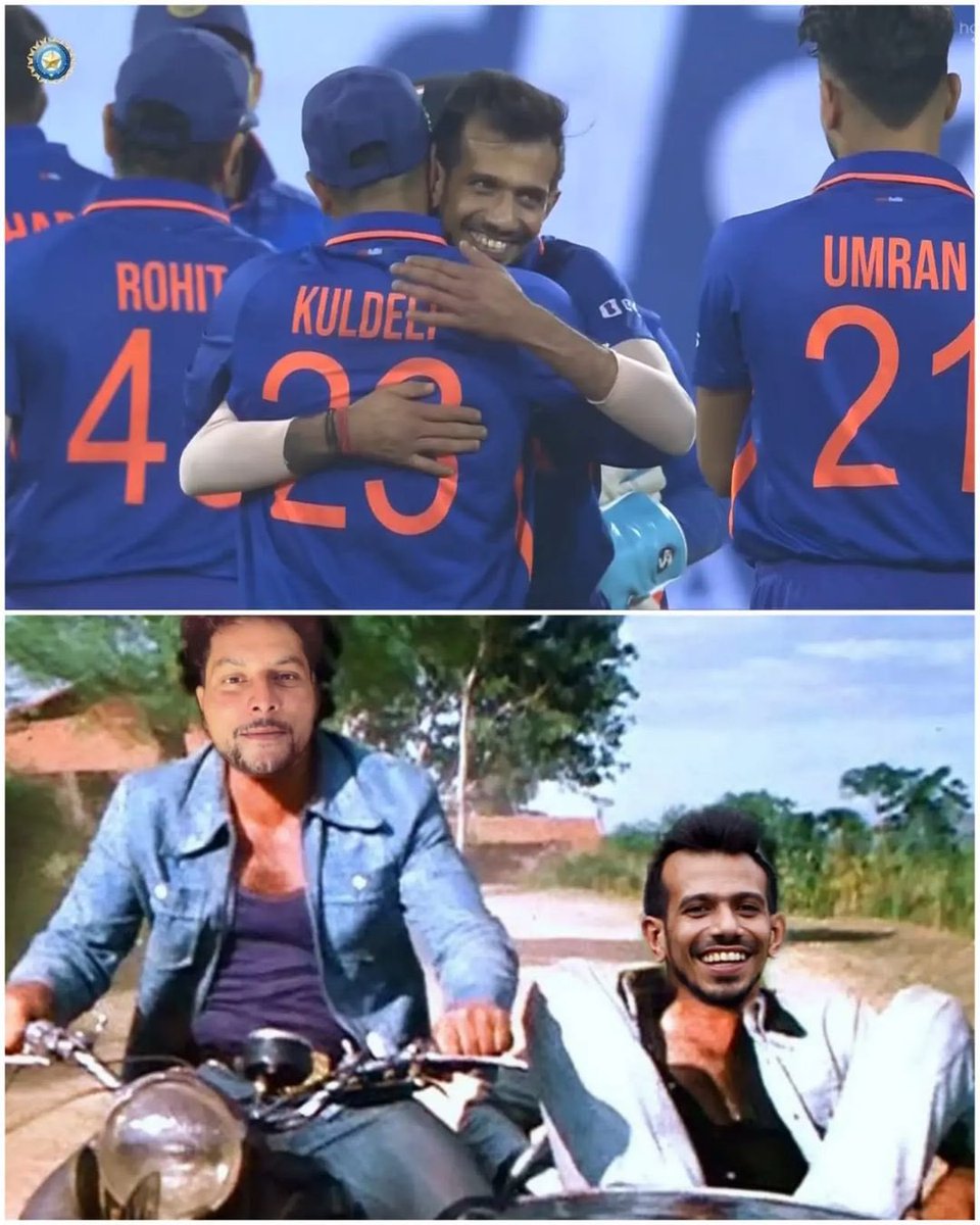 iamdnkhan's tweet photo. Superhit combos! 🇮🇳❤️ @yuzi_chahal @imkuldeep18 kulchassss hit’s 💯🙌🏻🫡 https://t.co/J0vkqjzDuY