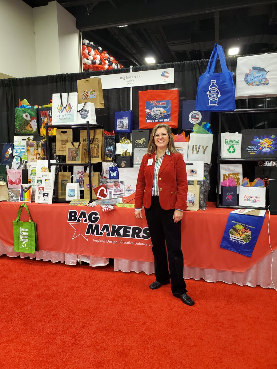 Our very own D’Anna Zimmer and Brittany Pawlikowski (not pictured) are waiting to see you at Booth 1400 at the ASI Show Forth Worth! Stop by to see what’s new for 2023--we’d love to help you with your upcoming printed bag projects!