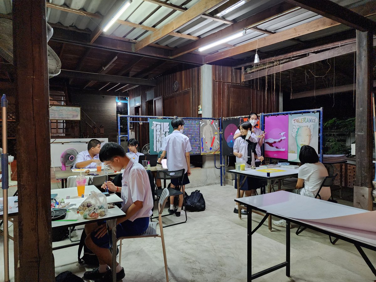 toleranceposter's tweet photo. Tolerance workshop in Phitsanulok, Thailand. 

On January 21st, June Art Home's students, aged 16-18, were invited to create their own Tolerance posters.

More here:
https://t.co/p75KoYas29

#tolerancepostersshow #toleranceproject #tolerance #JuneArtHome #Phitsanulok #Thailand https://t.co/CUyJzroiUY