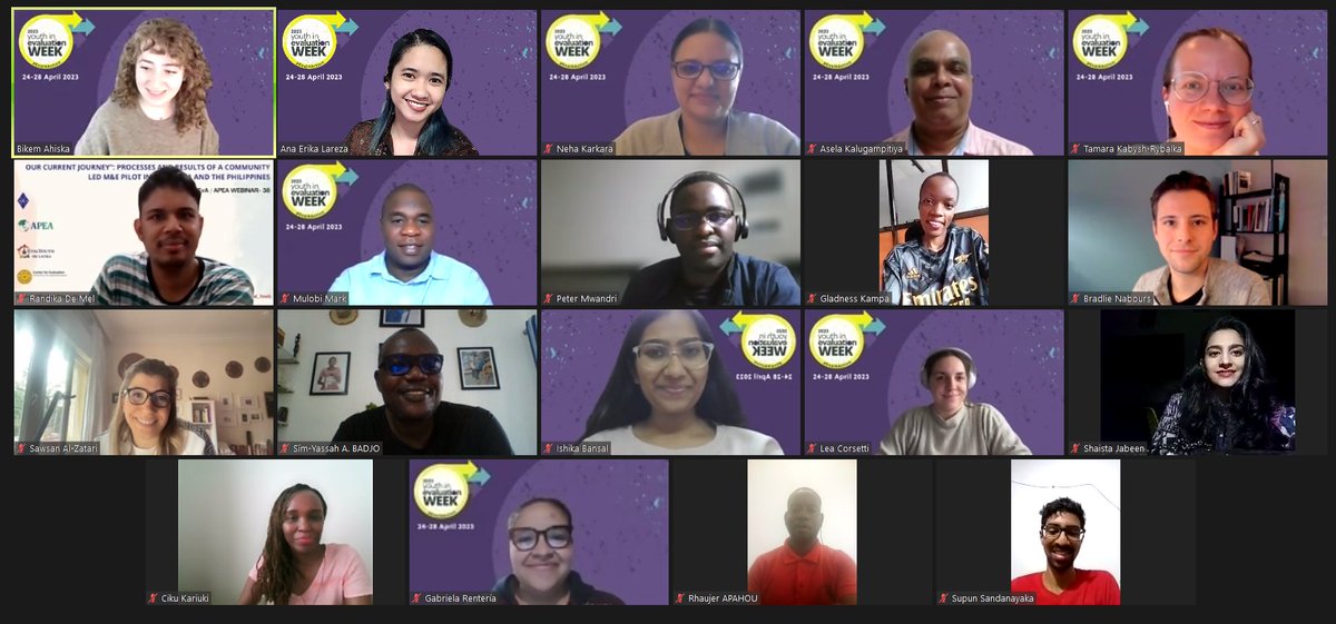 Today: #Eval4Action regional communication hubs are getting ready for the upcoming Youth in Evaluation Week (24-28 April)

Stepping up communication &amp; digital outreach on #evaluation through peer learning &amp; collaboration

🔎eval4action.org/youthinevalweek