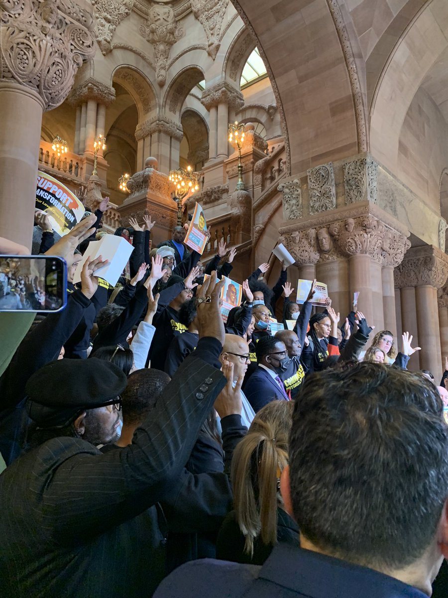 The folks with raised hands in this picture identify as victims and survivors— and they are out here in support of the Earned Time, End Mandatory Minimums, and Second Look Acts. This campaign is about the healing of generational incarceration & racism. It’s #CommunitiesNotCages