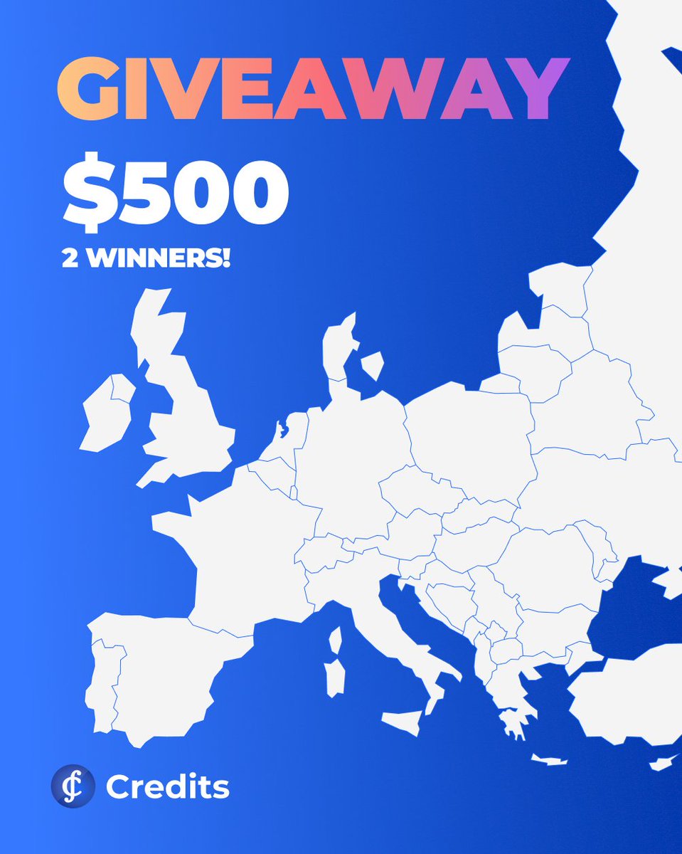 🌏 #Giveaway 🌎

$500, 2 winners!

We really like the activity in our regional TG chats. So we are launching a new giveaway!!

- Follow <a href="/creditscom/">Credits.com</a>
- Join t.me/creditscom
- Retweet
- Write in the comments what country you are from, and tag 2 friends.

Results in a week 😉