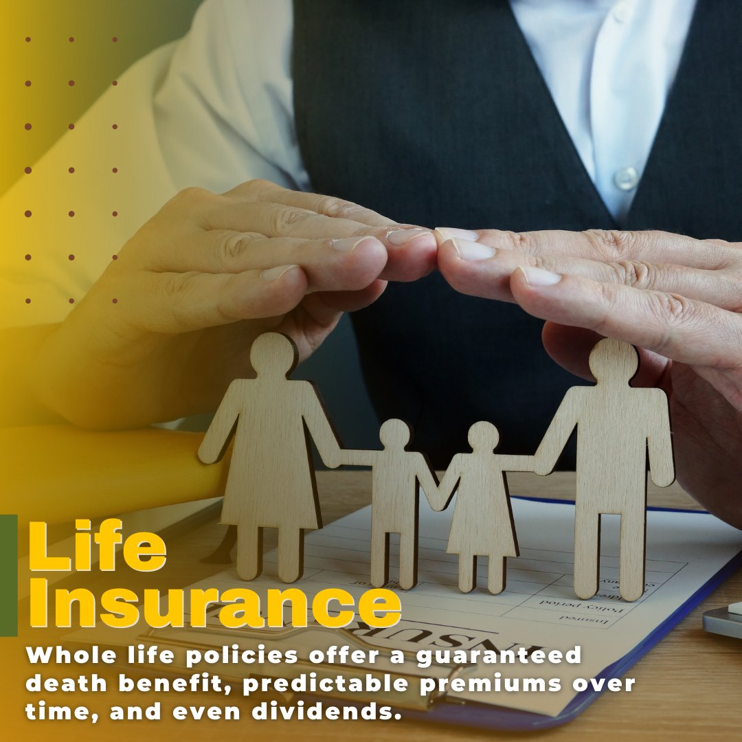 While term policies are usually inexpensive forms of life insurance, whole life policies offer benefits such as a guaranteed death benefit, predictable premiums over time, and even dividends that can provide cash or help offset the cost of life insurance over time.