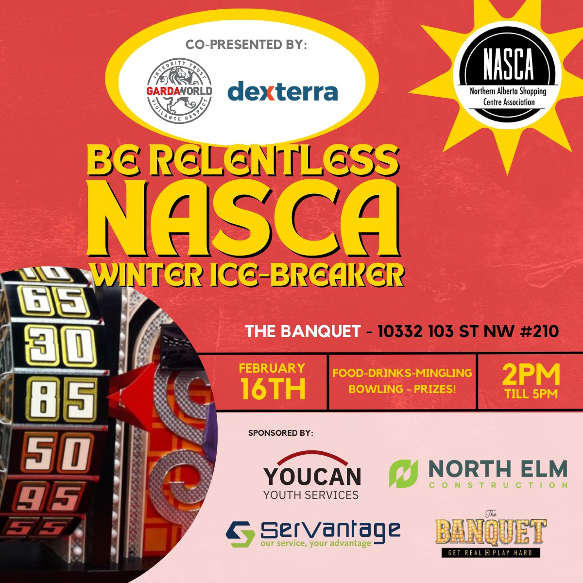 ShopNASCA's tweet photo. Kick off 2023 with Be Relentless - NASCA's Winter Ice-Breaker. Presented by GardaWorld and Dexterra, this event will feature an incredible Guest Speaker from YOUCAN Youth Services
Grab your tickets here: https://t.co/lYzGnundJn https://t.co/oKJ7BasSdd